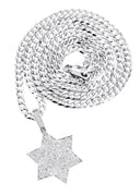 14K White Gold Diamond Star of David Necklace | 1.58 Carats