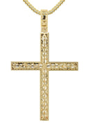 14K Yellow Gold Diamond Cross Necklace | 1.75 Carats