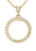14K Yellow Gold Diamond Circle Necklace | 1.45 Carats