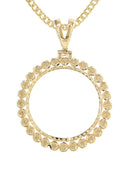 14K Yellow Gold Diamond Circle Necklace | 1.45 Carats