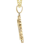 14K Yellow Gold Diamond Circle Necklace | 1.45 Carats