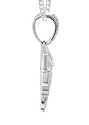 14K White Gold Diamond Drip Necklace | 1.85 Carats