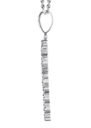 14K White Gold Diamond Ankh Necklace | 1.75 Carats