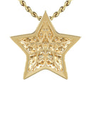 14K Yellow Gold Diamond Star Necklace | 1.65 Carats