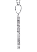 14K White Gold Diamond Cross Necklace | 1.6 Carats