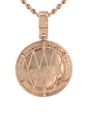 14K Rose Gold Diamond Round Picture Pendant Necklace | 2.75 Carats | Appx. 22.9 Grams