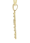14K Yellow Gold Diamond Cross Necklace | 1.78 Carats
