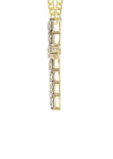 14K Yellow Gold Diamond Cross Necklace | 1.15 Carats