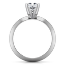 Solitaire  Princess Cut Diamond Engagement Ring Knife Edge 14K White Gold