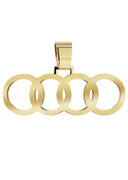 Four Rings Diamond Pendant | 2.20 Carats | Yellow Gold | 10 Grams
