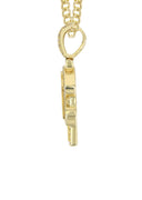 14K Yellow Gold Letter "P" Baguette Diamond Necklace | 1.72 Carats