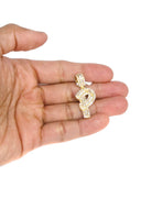 14K Yellow Gold Letter "P" Baguette Diamond Necklace | 1.72 Carats