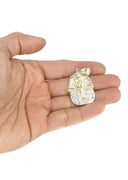 10K Yellow Gold Cuban Chain & Gold Pharaoh Pendant | Appx. 14.3 Grams