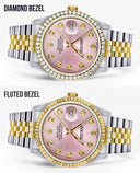 Womens Gold Rolex Datejust Watch 16233 | 36Mm | Pink Dial | Jubilee Band