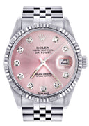Mens Rolex Datejust Watch 16200  | 36Mm | Pink Dial | Jubilee Band