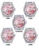 Diamond Mens Rolex Datejust Watch 16200 | 36Mm | Pink Mother Of Pearl Roman Numeral Dial | Jubilee Band