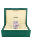 Diamond Mens Rolex Datejust Watch 16200 | 36Mm | Pink Mother Of Pearl Roman Numeral Dial | Jubilee Band