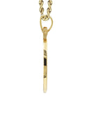 10K/14K Yellow Gold Large Round Picture Pendant Necklace