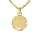 10K/14K Yellow Gold Small Round Picture Pendant Necklace