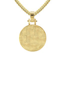 10K/14K Yellow Gold Small Round Picture Pendant Necklace