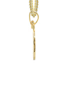 10K/14K Yellow Gold Small Round Picture Pendant Necklace