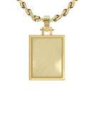 10K/14K Yellow Gold Small Rectangle Picture Pendant Necklace