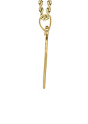 10K/14K Yellow Gold Small Rectangle Picture Pendant Necklace