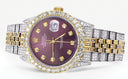 Iced Out Rolex Datejust 36 MM | Two Tone | 10 Carats of Diamonds | Purple Diamond Dial