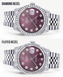 Mens Rolex Datejust Watch 16200 | 36Mm | Purple Dial | Jubilee Band