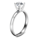 Round Diamond Solitaire Engagement Ring Comfort Fit Round Diamond Diamond 14K White Gold