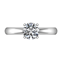 Round Diamond Solitaire Engagement Ring Comfort Fit Round Diamond Diamond 14K White Gold