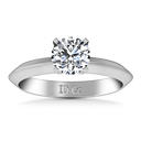 Round Diamond Solitaire Engagement Ring Knife Edge Round Diamond Diamond 14K White Gold