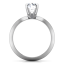 Round Diamond Solitaire Engagement Ring Knife Edge Round Diamond Diamond 14K White Gold