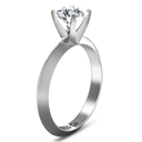 Round Diamond Solitaire Engagement Ring Knife Edge Round Diamond Diamond 14K White Gold
