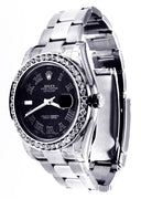 Diamond Rolex Datejust 2 | Stainless Steel | Black Roman Numeral Dial | 41 MM