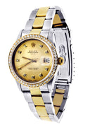 Diamond Rolex Date | Stainless Steel