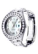 Diamond Rolex Datejust 2 | Stainless Steel | Custom Blue Diamond Roman Numeral Dial | 41 MM
