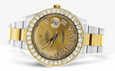 Diamond Rolex Datejust 2 | 18K Yellow Gold & Stainless Steel | Champagne Diamond Roman Dial | 41 MM