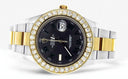 Diamond Rolex Datejust 2 | 18K Yellow Gold & Stainless Steel | Green Slate Dial  41 MM