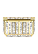 Mens Baguette  Diamond Ring | 1.25 Carats | 9.9 Grams