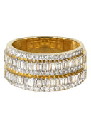 Mens Baguette Diamond Pinky Ring  | 2.65 Carats | 11.2 Grams