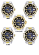 Gold & Steel Rolex Datejust Watch 16233 for Men  | 36Mm | Blue Black Roman Dial | Oyster Band