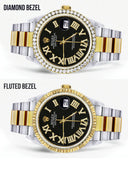 Gold & Steel Rolex Datejust Watch 16233 for Men | 36Mm | Black Roman Dial | Oyster Band
