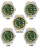 Gold & Steel Rolex Datejust Watch 16233 for Men | 36Mm | Green Roman Dial | Oyster Band