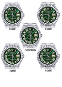 Diamond Mens  Rolex Datejust Watch 16200 | 36Mm | Custom Green Roman Numeral Dial | Oyster Band