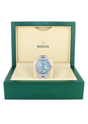 Diamond Mens Rolex Datejust Watch 16200 | 36Mm | Light Blue Roman Numeral Dial | Oyster Band