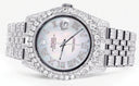 Iced Out Rolex Datejust 36 MM | Stainless Steel | 16.5 Carats of Diamonds | Mother of Pearl Roman Diamond Dial | Jubilee Band | Model 116200