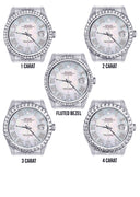 Diamond Mens Rolex Datejust Watch 16200 | 36Mm | Light Blue Mother Of Pearl Roman Numeral Dial | Jubilee Band
