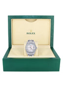 Diamond Mens Rolex Datejust Watch 16200 | 36Mm | Light Blue Mother Of Pearl Roman Numeral Dial | Jubilee Band