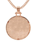 Diamond 10K/14K Rose Gold Large Round Picture Pendant Necklace | Appx. 0.65 Carat